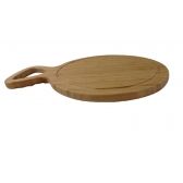Tabua de Cozinha Bamboo Redonda com Cabo 38x28 cm Homecook