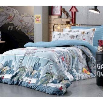 Jogo de Colcha Mundo Kids Altenburg Dino Machine Solteiro