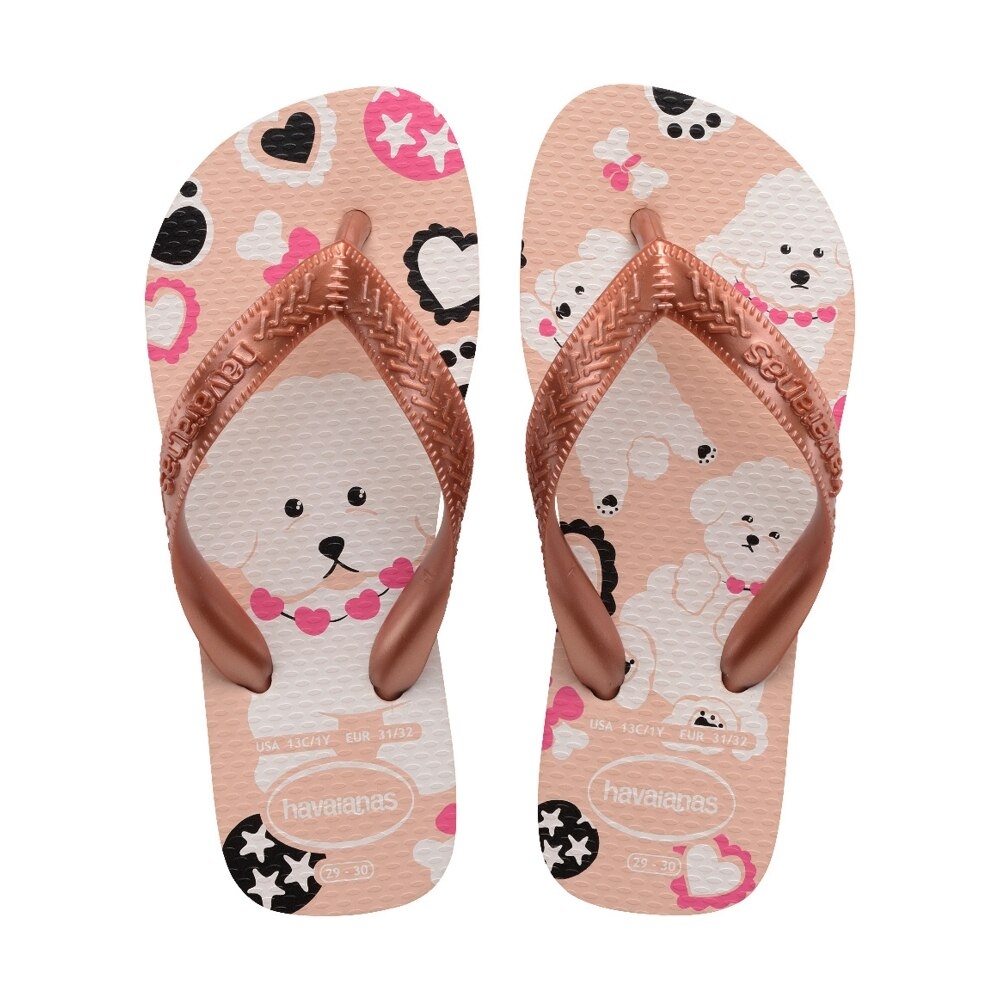 Chinelo Kids Meninas Havaianas Top Pets - Rosa
