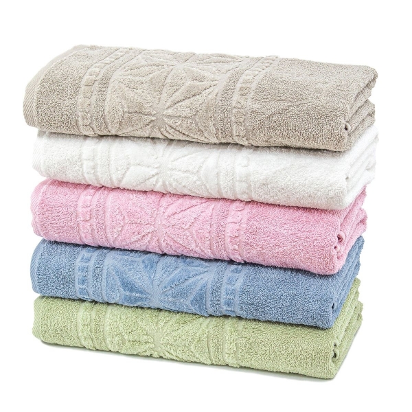 Toalha de Banho Felpudo Dohler Jacquard Confort Lisa FJ-7150 - Branco