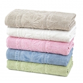 Toalha de Banho Felpudo Dohler Jacquard Confort Lisa FJ-7150 - Branco