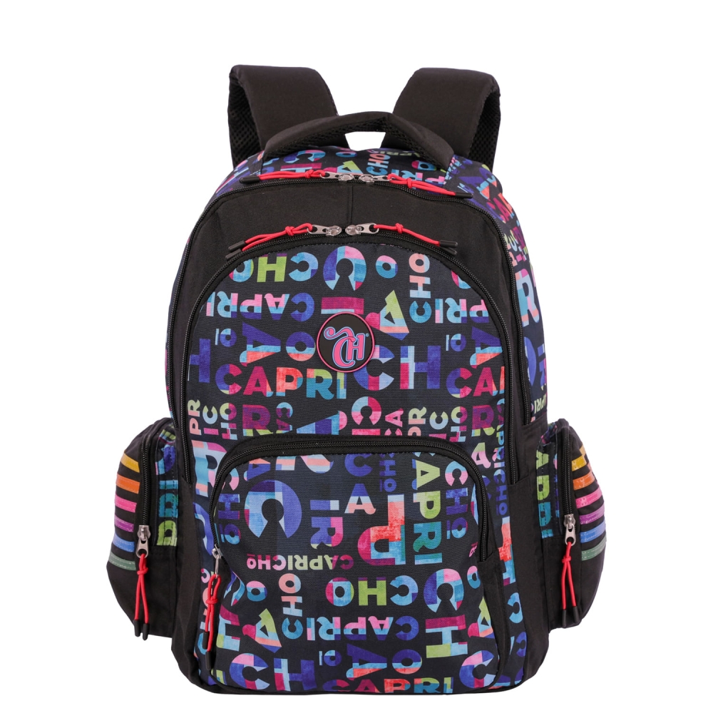 Mochila Sestini 2 Compartimento Capricho Party - Preto