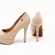 Scarpin Vizzano Salto Alto Meia Pata Creme - Creme