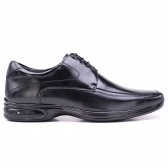 Sapato Masculino Casual Jota Pe 3D Vision em Couro - Preto