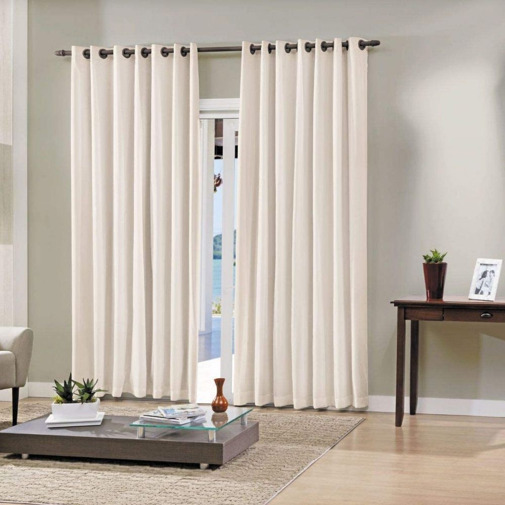 Cortina Blackout 2,6 x 1,7 m Bella Janela Pratika Lisa Slim - Areia