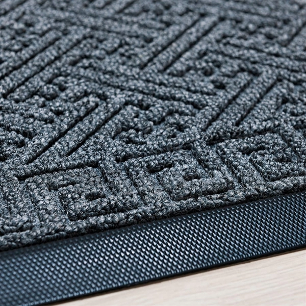 Tapete de Porta Retangular Lima 45 x 75 cm Niazitex - Cinza