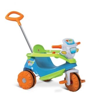 Triciclo Bandeirante Velobaby Passeio e Pedal Azul