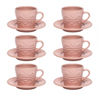 Conjunto de Chá Oxford Serena Balé 12 Peças 200mL Ø15 cm