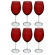Jogo de 6 Taças p/ Água 580ml Gastro Bohemia Crystal - Vermelho Carmim