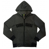 Casaco Moletom Juvenil c/ Capuz Cobra D´agua Mescla Escuro - Cinza Escuro