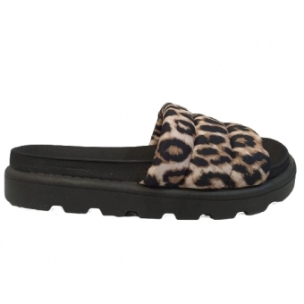 Sandália Feminina Flats Vizzano Lycra Onça Zurique