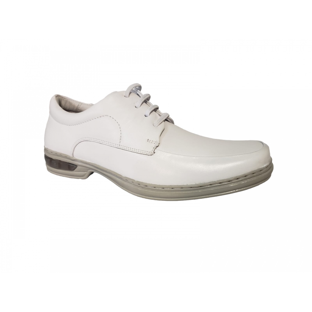 Sapato Masculino Social Rafarillo Duo Air Couro Branco - Branco