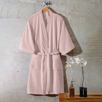 Roupão Adulto com Manga Dohler Velour Confort 100% Algodão