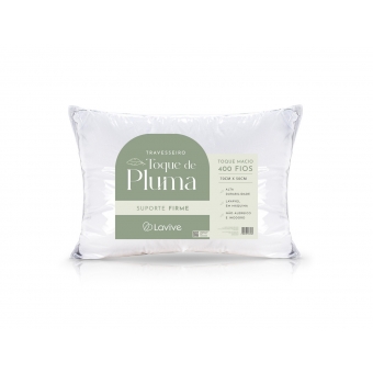 Travesseiro Suporte Firme Lavive Toque de Pluma 400 Fios
