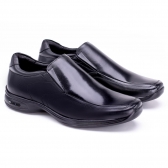 Sapato Masculino Casual Jota Pe 3D Vision em Couro - Preto