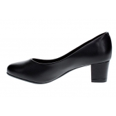 Sapato Feminino Beira Rio Scarpin Salto Bloco Baixo Conforto - Preto 01