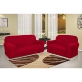 Capa para Sofá 2 e 3 Lugares Adomes Bem Estar Malha Helanca - Vermelho