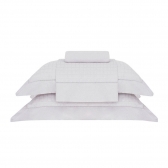 Jogo de Cama Queen Buddemeyer Damask Square Cetim 300 fios - Cinza Light