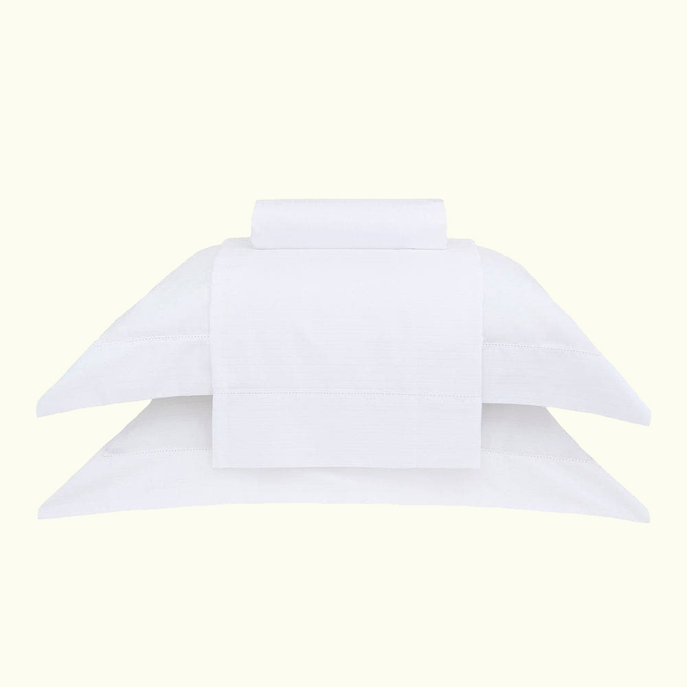 Jogo de Cama Casal Buddemeyer Damask Square Cetim 300 fios - Branco