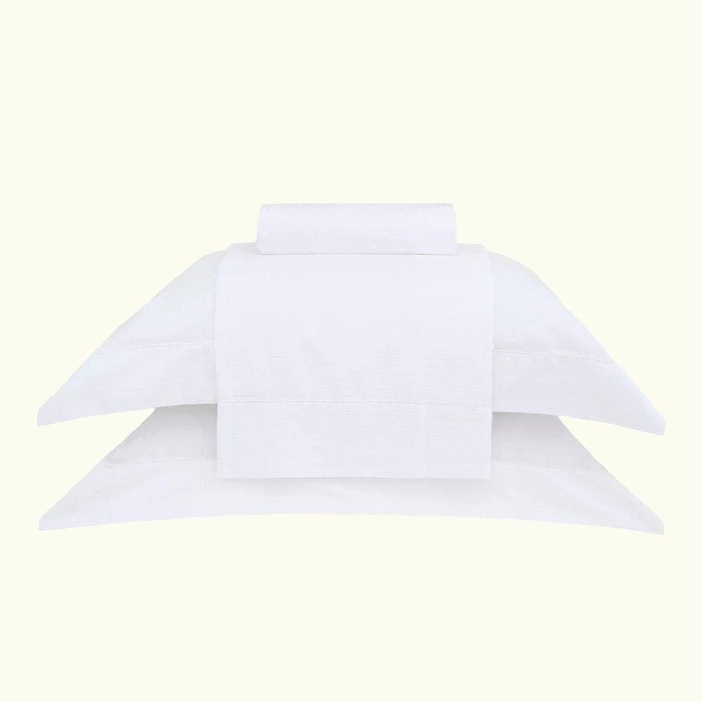 Jogo de Cama Casal Buddemeyer Damask Square Cetim 300 fios - Branco