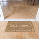 Capacho de Porta Fibra de Coco Uzoo 66 cm x 33 cm - Moldura