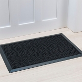 Tapete de Porta Retangular Lima 40 x 60 cm Niazitex - Preto