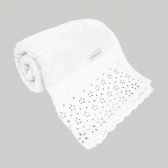 Toalha de Rosto c/ Renda Bordada Buddemeyer Crystal - Branco 1011