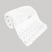 Toalha de Rosto c/ Renda Bordada Buddemeyer Crystal - Branco 1011