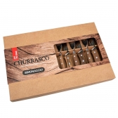 Conjunto para Churrasco Simonaggio 12 peças Inox e Madeira