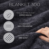 Cobertor Casal Kacyumara Blanket 300 Toque de Seda - Grafite