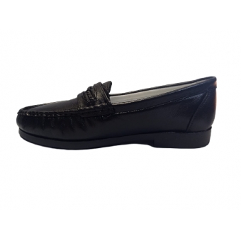 Mocassim Masculino Saullo 1771 em Couro Preto