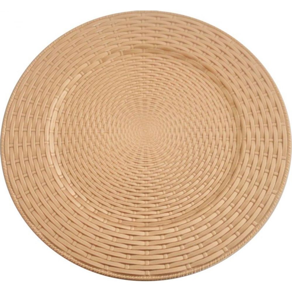 Sousplast Palha Redondo 33 cm Maison Decor - Dourado