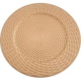 Sousplast Palha Redondo 33 cm Maison Decor - Dourado