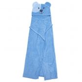 Manta Microfibra Infantil com Capuz Buettner 90X90 - Urso Feliz Azul