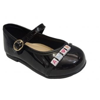 Sapatilha Infantil Molekinha Amor Preta