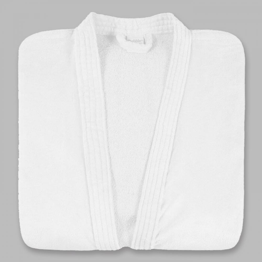 Roupão Adulto com Manga Dohler Velour Confort 100% Algodão - Branco