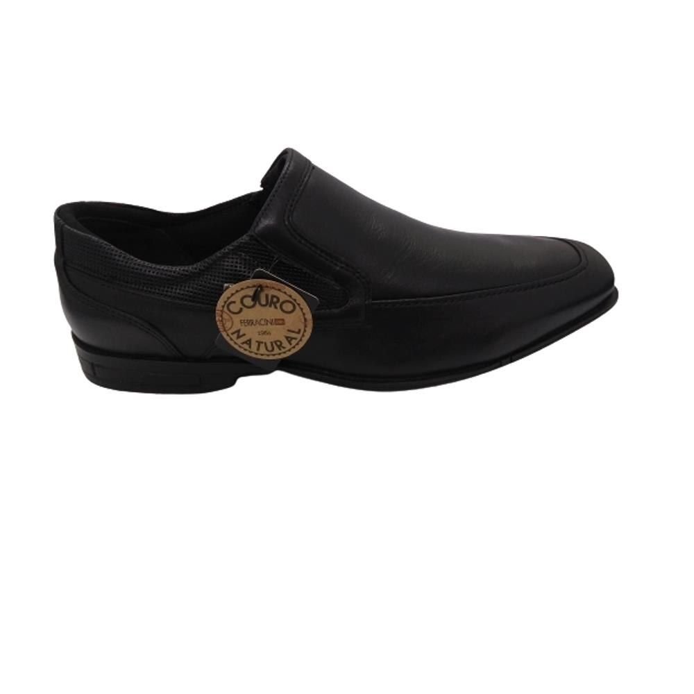 Sapato Masculino Ferracini Bristol Plus de Couro Preto - Preto