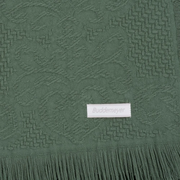 Colcha King Buddemeyer Medalhão com Franja - Verde 1124