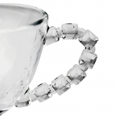 Jogo de Xícaras p/ Chá 8 pçs Diamante em Cristal L´hermitage