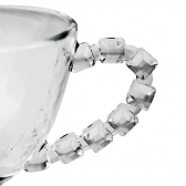 Jogo de Xícaras p/ Chá 8 pçs Diamante em Cristal L´hermitage