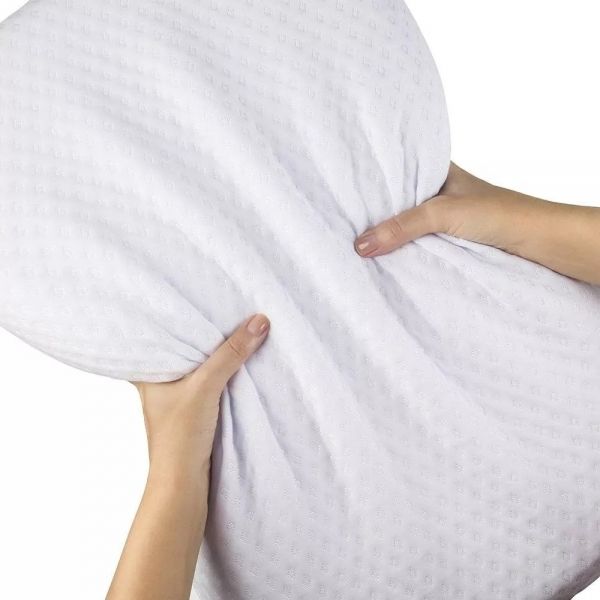 Travesseiro Favos de Mel 50 cm x 70 cm Branco