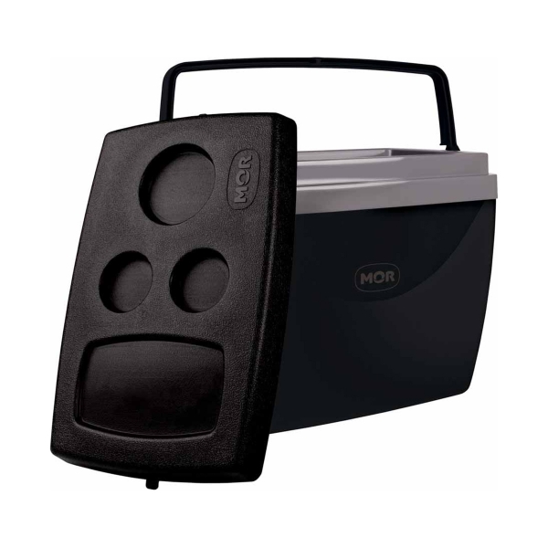 Caixa Térmica Cooler 34 Litros Mor - Preta com Cinza