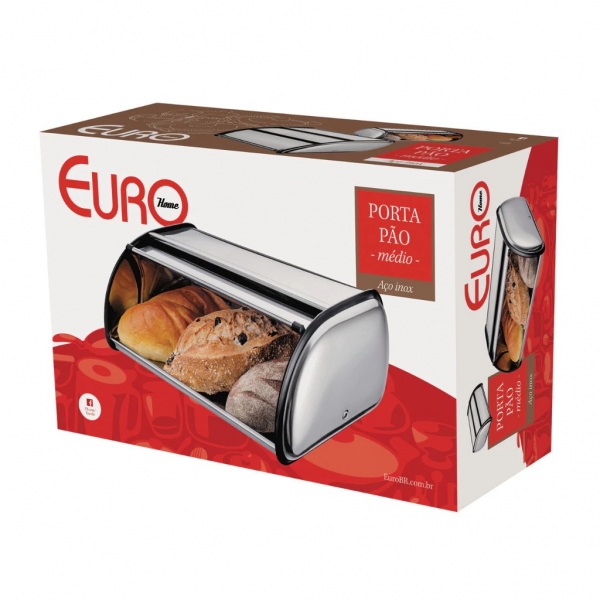 Porta Pão Inox Médio Euro