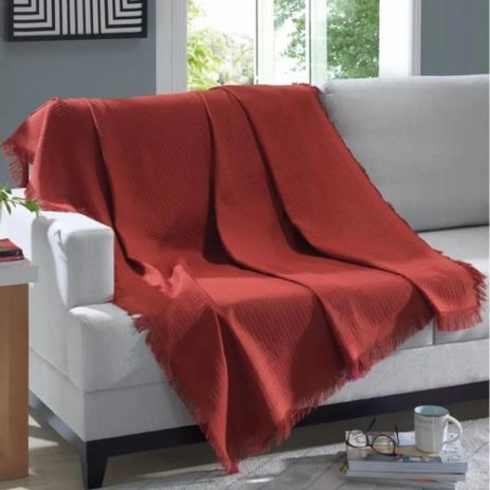 Manta Para Decoração Marrocos Dohler 1,50m x 2,10m - VERMELHO
