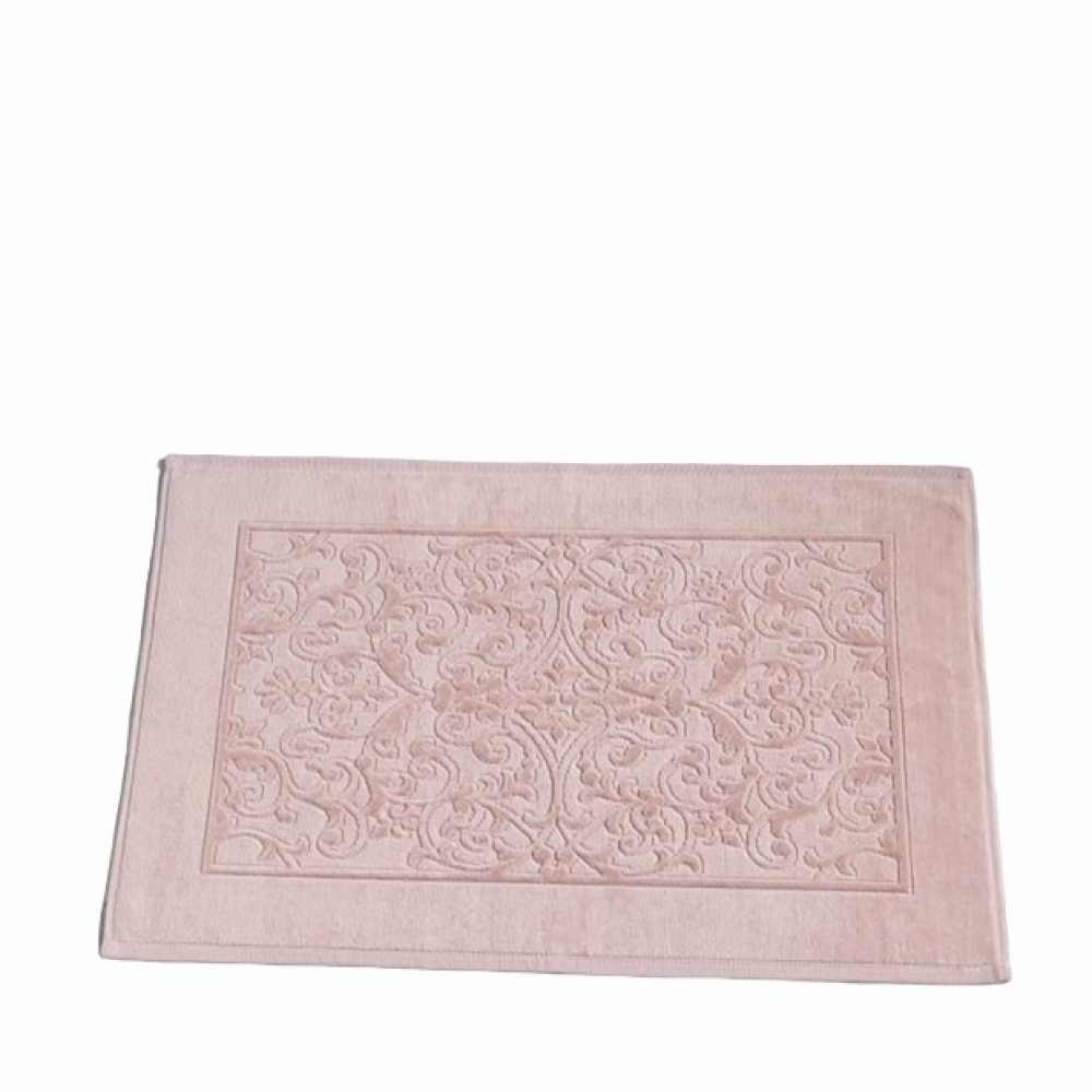 Toalha de Piso Felpudo Dohler Jacquard Confort Lisa FJ-6408 - Rosê