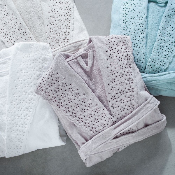 Roupão Adulto c/ Renda Buddemeyer Crystal - Rosa 1634