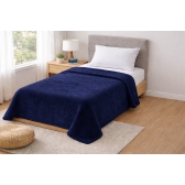 Cobertor Solteiro Kacyumara Blanket 300 Toque de Seda - Azul Escuro