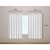 Cortina Blackout 3,0 x 1,7 m Bella Janela Pratika Lisa Cromo - Bali