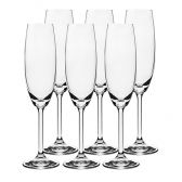 Jogo 6 Taças Champagne 220 ml Bohemia Crystalite