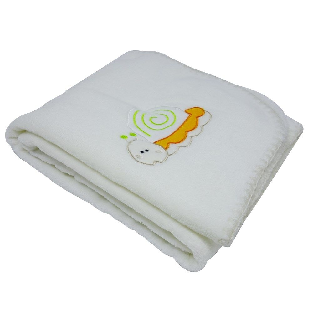 Cobertor Infantil Bordado Niazitex - Marfim